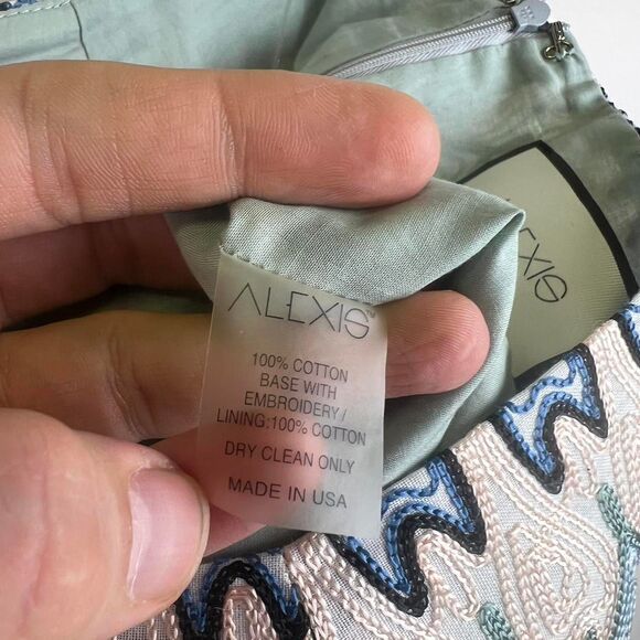 Alexis Blue and yellow Mini Skirt Size L - Picture 7 of 7